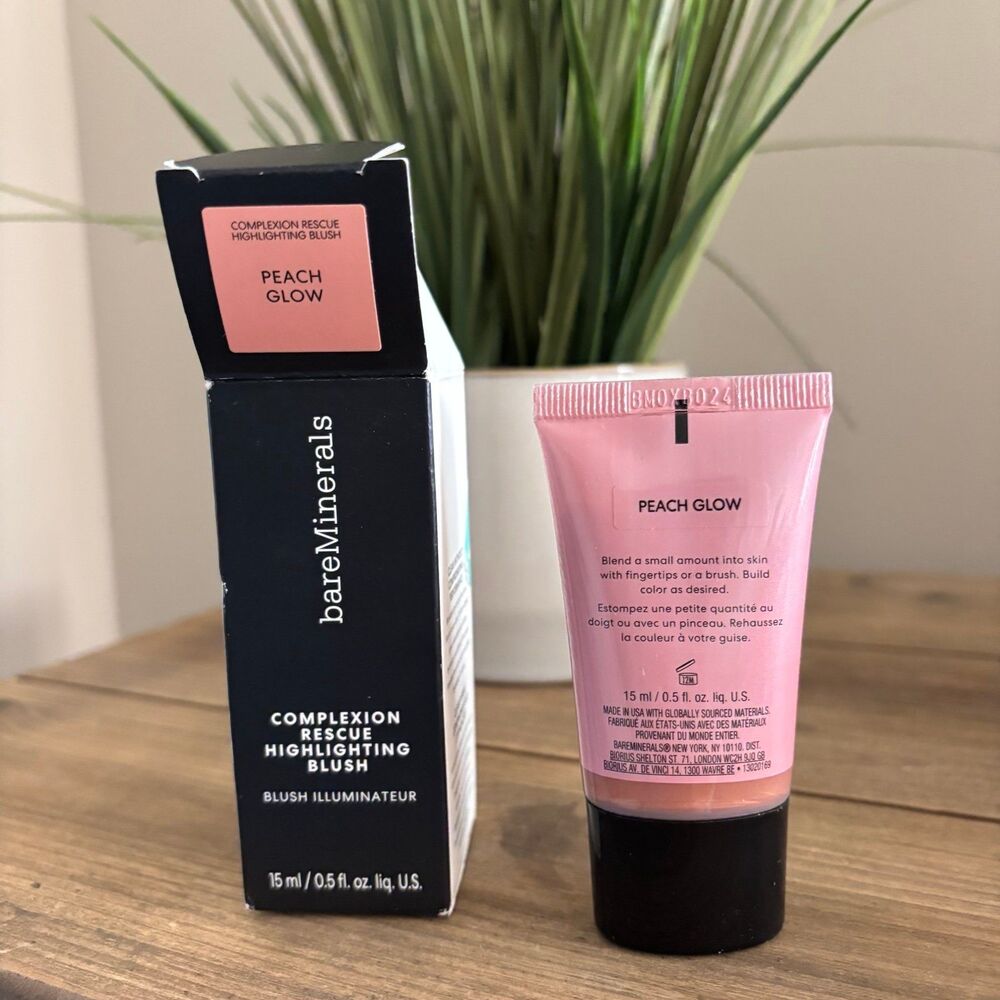 BareMinerals Complexion Rescue Highlighting Blush Peach Glow NEW - Picture 7 of 8